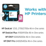 HP 67 Tri-color Original Ink Cartridge